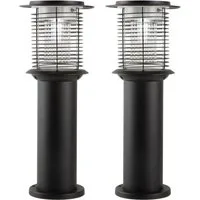 shop'n smile ideoon LED Gartenleuchte Solar Gartenlampe LED Wegeleuchte UV Insektenschutz deckt 50-100 m², LED fest integriert, Deckt 50–100 m² ab, UV Insektenschutz 15lm, IP44, 25x60 cm