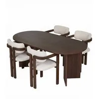 Skye Decor Essgruppe Sablin Modern 4 Japandi Set, (Set, 5-tlg., 1 Tish,4 Stühle), bestenend aus 4 Stühl und 1 Tish Modern Esszimmer Set