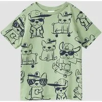 s.Oliver Kurzarmshirt T-Shirt T-Shirt mit All-over-Print