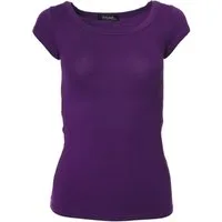 Muse T-Shirt Basic Kurzarm T-Shirt Skinny Fit 1001