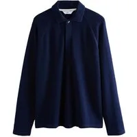 Next Langarm-Poloshirt Langärmeliges Polo-Shirt mit Waffelstruktur (1-tlg)