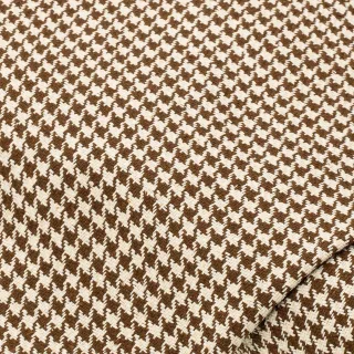 Bourette-Seide "Hahnentritt", braun/creme