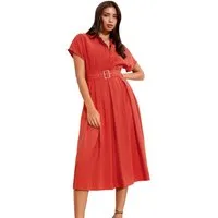 LIPSY Hemdblusenkleid Lipsy Hemdblusenkleid mit Kragen und Gürtel (1-tlg)