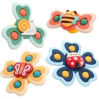 FELIXLEO Badespielzeug Vanmor Saugnapf Spinner 4er Baby Fidget Spielzeug Reise Bad Fenster (1-tlg)