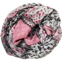 Taschen4life Loop leichter Damen Loop Schal, mit Streublümchen, vintage & modern