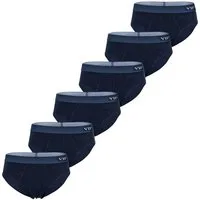 VIP Slip Premium Jersey Stretch - 6er Set - klassische Unterhosen (6-St) Unterwäsche Männer Herren Uni Baumwoll-Mix (95% Baumwolle) 6-Pack
