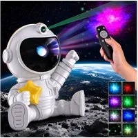 PRIISF LED Nachtlicht LED-Sternenhimmel Projektor Galaxy Astronauten Projektionslampe Nebula, LED fest integriert, Stern Starry 360° Drehen, Kinder Nachtlampe Sternenprojektor Geschenk