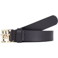 Tommy Hilfiger Ledergürtel TH LOGO 2,5 cm breit mit Monogramm-Schließe