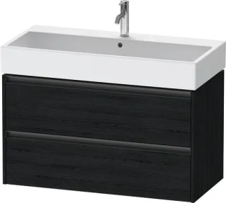 Duravit Ketho.2 Waschtischunterbau wandhängend Eiche Schwarz Matt 984x460x549 mm - K25278016160000 K25278016160000