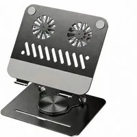 BBG Laptop-Ständer 360° Drehbarer Laptopständer mit Lüfter, (bis 17 Zoll, Kühlständer für Laptops bis 17 Zoll & Tablets, Notebook Ständer aus Karbonstahl, Höhenverstellbar & Stabil)