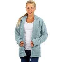 Reichstadt Fleecejacke Damen Regular Fit Flauschige Jacke Kuschelige 22RSW002 Extravagante Reißverschluss-Anhänger