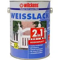 Wilckens Farben Weißlack 2in1 Weisslack Seidenmatt 2,5 Liter