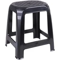 Urban Living Sitzhocker Kunststoff-Hocker Sitzhocker Küchenhocker Schwarz (1 St., in Rattanoptik), Größe: 41 x 36 x 46 cm