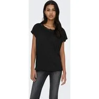 ONLY Spitzenshirt ONLWINNIE S/S TOP CS JRS Polyester, regular fit