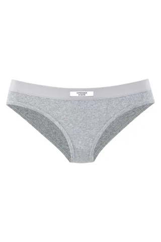 Copenhagen Studios CPH Bikinislip woven logo 1x grey melange - Gr. - XS