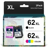 ColorKing Kompatibel für HP 62 XL 62XL Envy 5540 5544 5640 5660 7640 Tintenpatrone (ENVY 5549, 5640, 5642, 5643, 5644, 5646, 5660, 5661, 5663, 2-tlg., HP Officejet 200, 200C, 250, 250C, 258, 5740, 5741, 5742, 5743)