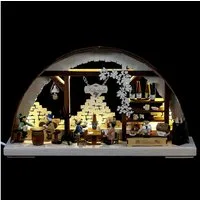 RATAGS Kunsthandwerk Schwibbogen 3D-Doppelschwibbogen Kellerbar (43x30x7cm) von RATAGS Holzdesign