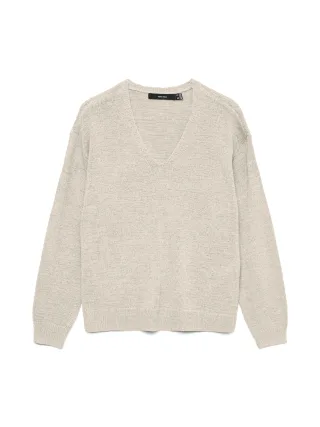 VERO MODA - VMCHARITY LS V-NECK PULLOVER NOOS Birch - Gr. - XL