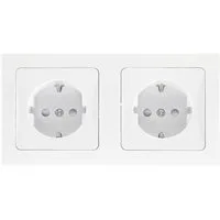 ChiliTec Steckdose Schalter & Steckdosen Serie DELPHI weiß (Steckdose Steckdosen Schuko