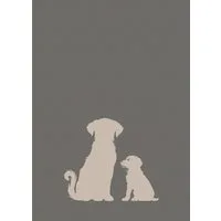 ROSS Geschirrtuch, Hundeliebe, Hund, grau