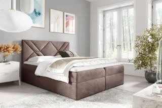 Boxspringbett Schlafzimmerbett 120x200cm LAZARO Nr.6 Altrosa inkl. Bettkasten