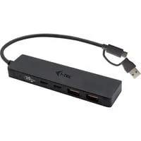 USB-C Metal HUB 2x USB 3.0 + 2x USB-C, USB-Hub schwarz