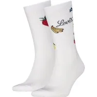 Levi's® Socken LEVIS REG CUT FRUIT AOP (2 Paar) Cotton-Mix, Fruit-Design, elastisch, weiche, bequeme Sohle