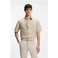 BOSS ORANGE Kurzarmhemd Rash Premium Herrenmode aus reinem Leinen, regular fit