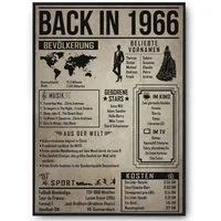 Tigerlino Poster Geschenk Männer Frauen, Geburtstag Rückblick Zeitreise Geschenkidee, 60. Geburtstag Jahrgang 1966, Bild
