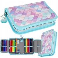 Starpak Federmäppchen Starpak Federmäppchen Mädchen Meerjungfrau Pastell mit Zubehör, (1-tlg)