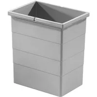 Hailo Einbaumülleimer Hailo Inneneimer 1076119 hellgrau 20 Liter 320 x 226 x 350 mm 2 Henkel