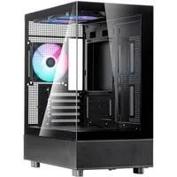 Lucid 04, Tower-Gehäuse schwarz, Tempered Glass x 2
