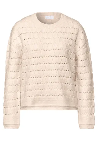 Street One Studio - Strukturpullover beige - Gr. - 44