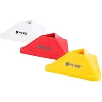 Pure 2 Improve Trainingshilfe Markierungshüte/kegel Triangle 20er Set gelb/rot/weiss