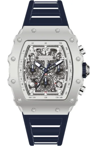 Invicta Racing 69703 Herrenuhr - Quarzwerk - Acryl mit silbernem Zifferblatt - 43 mm