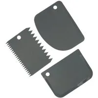 Michelino Teigschaber 3-teiliges Set – Perfekt zum Glätten, Schneiden & Dekorieren
