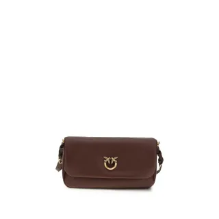 PINKO Schultertasche aus braunem Kalbsleder Bos Taurus