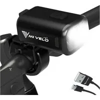 MIVELO Fahrradbeleuchtung SPARK Fahrradlicht Set Akku USB aufladbar StVZO zugelassen wasserdicht, 50 Lux