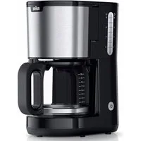 Braun Filterkaffeemaschine PurShine KF1500 BK, 1,7l Kaffeekanne, Papierfilter, 1000W, automatische Abschaltung, herausnehmbarer Filterkorb, Edelstahl