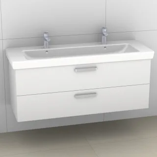 Artiqua 414 Waschtischunterschrank für Subway 2.0 7176D2 Weiß Hochglanz, 414-WU2L-V73-7016-68 414-WU2L-V73-7016-68