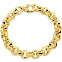 Tony Fein Armband Erbsarmband 585er Gelbgold Vergoldet Hochglanzpoliert, Made in Italy für Damen und Herren