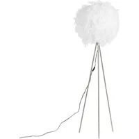 Qazqa Stehlampe Feather, ohne Leuchtmittel, Warmweiß, QAZQA Stehlampe, e27, Weiß, Stahl, Modern