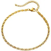KARMA Armband Damen filigran Gold Edelstahl (Damenarmband verstellbar, antiallergisch)