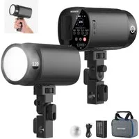 Neewer Q120 120Ws 2,4G TTL Outdoor Blitzgerät, 1/8000s HSS Studio Monolight Blitzgerät, (kompatibel mit Godox, 3000mAh Akku / 420 Blitze / 1,5s Blitzladezeit)
