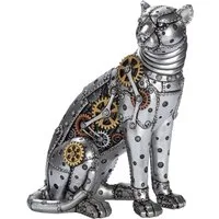 GILDE Skulptur Figur Leopard Steampunk Leopard