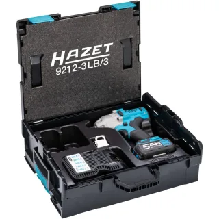 HAZET Akku Schlagschrauber 1/2 Zoll 3-teilig Lösemoment max. 700 Nm - 9212-3LB/3