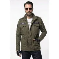 JP1880 Funktionsjacke Fieldjacket Baumwolljacke Badges Vintage Look