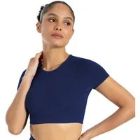 Smilodox Trainingsshirt Soheli, Seamless Fitness Crop Top mit kurzem Ärmel, Gym & Yogashirt Seamless, Bewegungsfreiheit, Trainingsshirt, bauchfrei