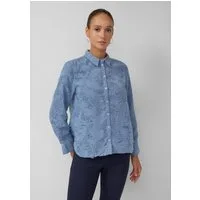 s.Oliver Langarmbluse Bluse Hemdbluse mit 3D-Effekt