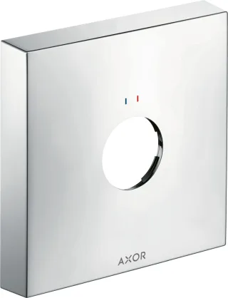 Hansgrohe Verlängerungsrosette Axor eckig rot/blau 1-Loch polished black chrome, 14965330 14965330